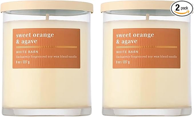 Bath & Body Works Single Wick Candle, Sweet Orange & Agave Candle, Long-Lasting by BathBodyWorks