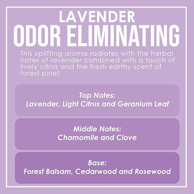 Lavender 2 Pack Odor Eliminating Highly Fragranced Candle - Image 5