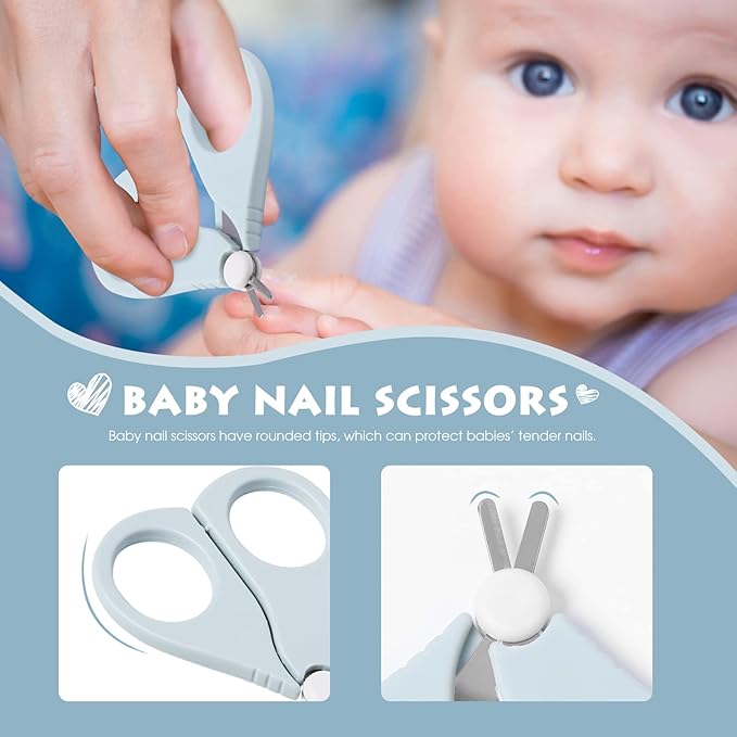 Baby Nail Clippers Set with Cute Case, Infant Fingernail and Toenail File Kit - Image 3