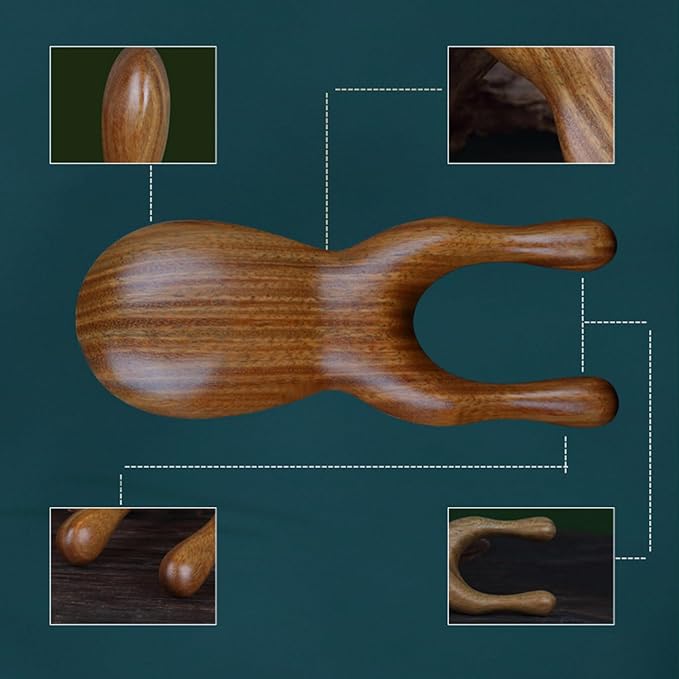 OULIGET Natural Wooden Nose Guasha Massage Tools Anti-Static, Eyes Facial Wood - Image 6