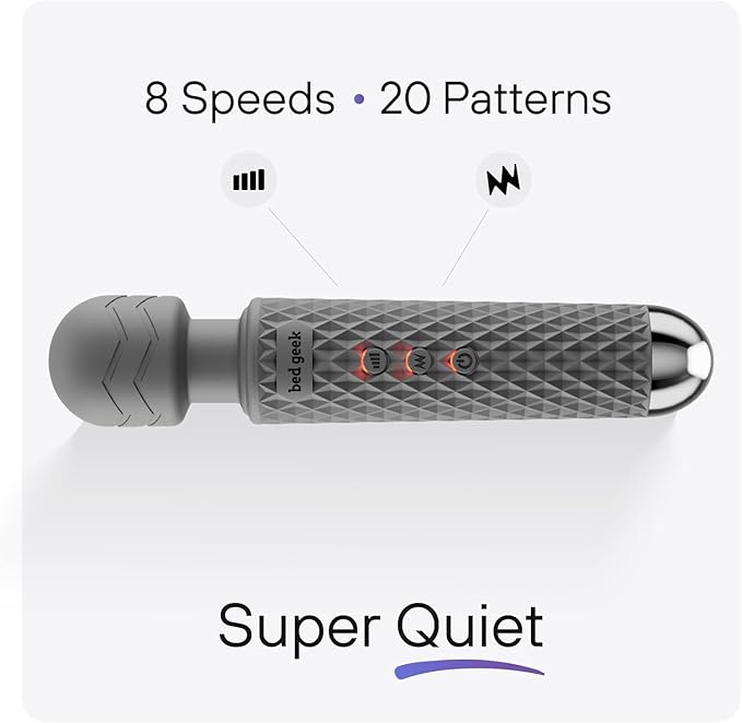 bed geek Handheld Cordless Personal Wand Massager – Waterproof, USB Rechargeable - Image 2