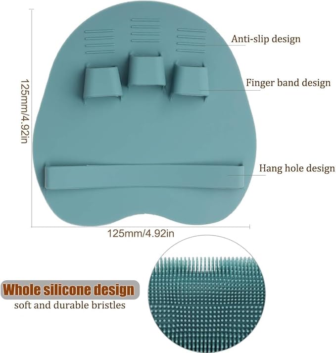 2 Pack Soft Silicone Shower Brush, Body & Face & Short Hair Wash, Bath - Image 5