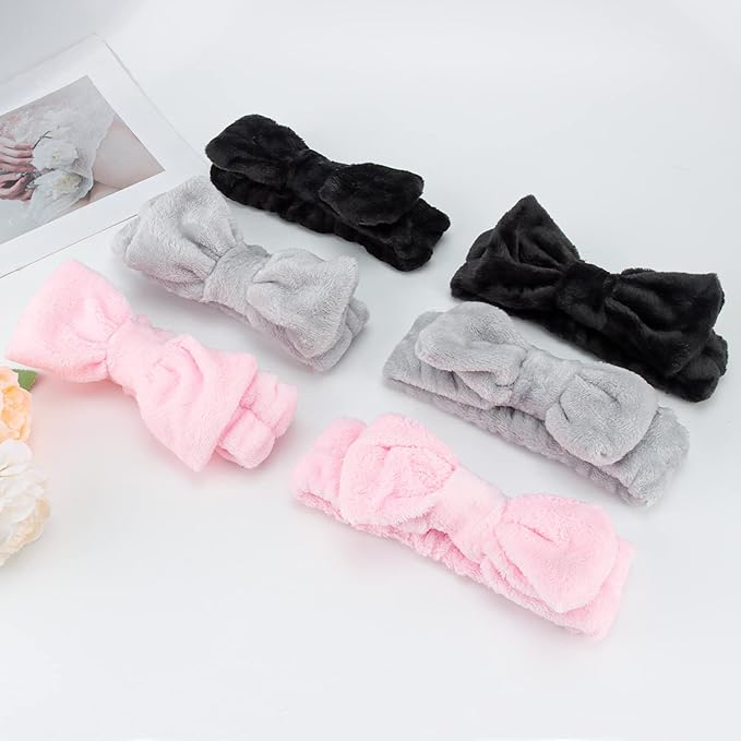 6 Pcs Fluffy Spa Headbands - Image 9