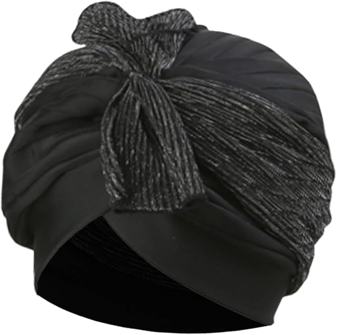 Women Swim Cap Long Short Hair Protection Pool Beach Swimming Cap Pleated - Image 4