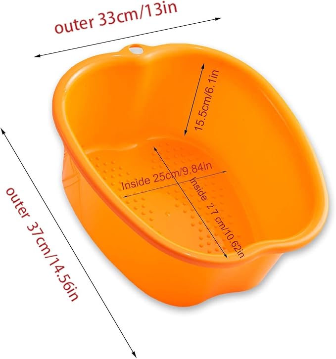 AXLOFO® Foot Soaking Bath Basin, Large Plastic Foot Soaking Tub, Feet Massage - Image 2