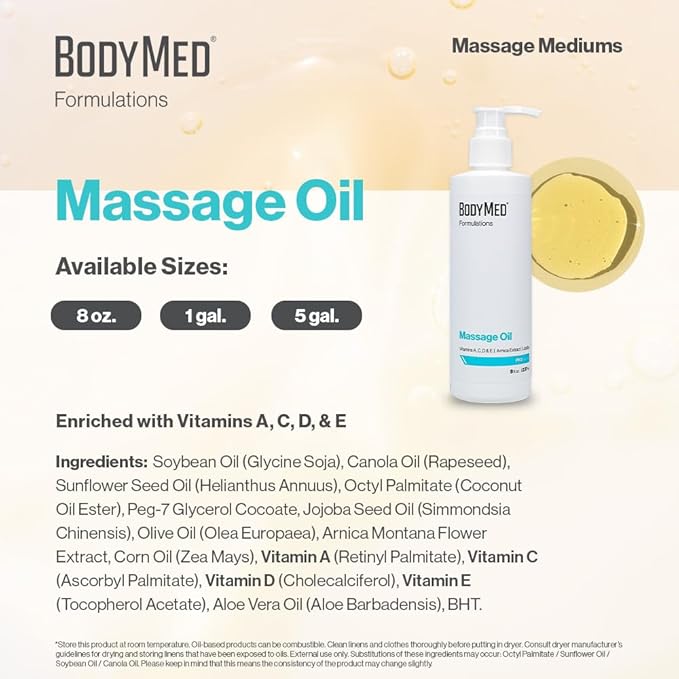 BodyMed Formulations Massage Oil, 5 gal. – Fragrance-Free, All-Natural Oil - Image 3