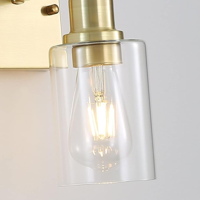 1-Lights Gold Bathroom Light Fixture, Brushed Brass Vanity Light - Image 4