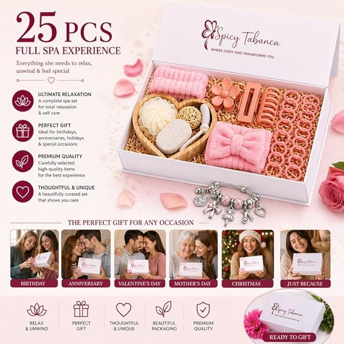 Ultimate 25-Piece Spa Gift Set for Women, Mother’s Day Gift for Mom, Self Care - Image 4