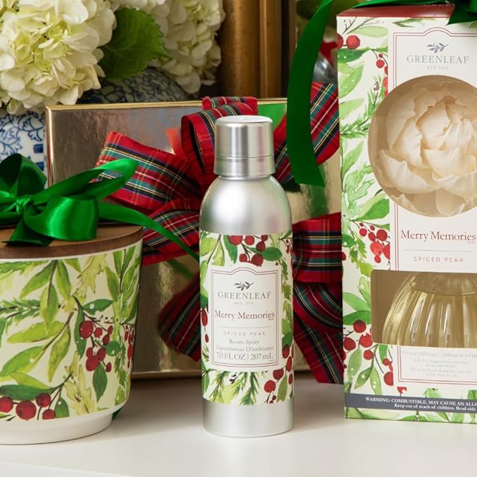 Greenleaf Gifts Merry Memories Holiday Scented Room Air Freshener Spray | - Image 4