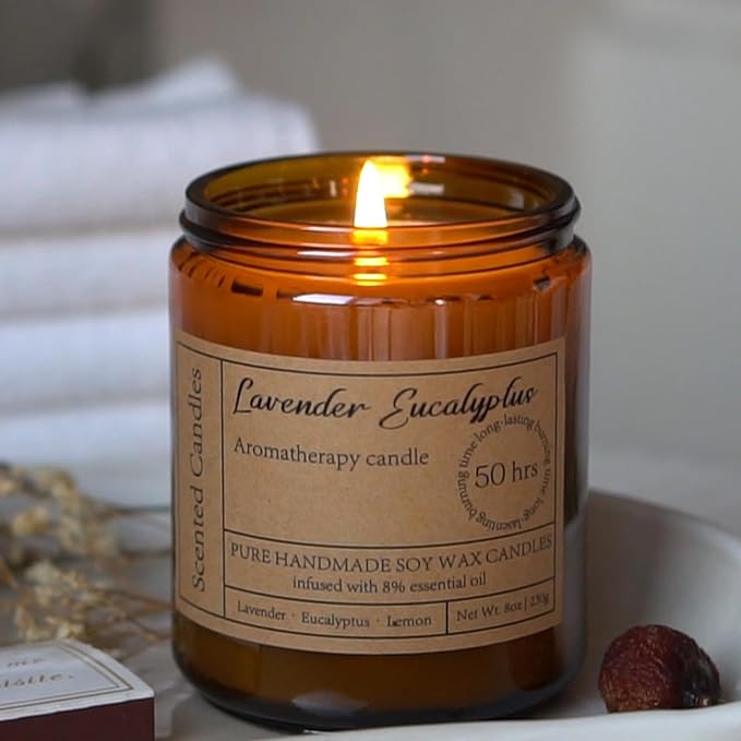 Lavender Eucalyptus Candles for Home Scented - Image 6