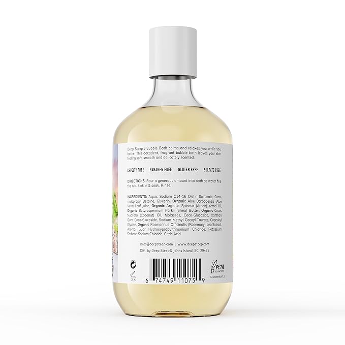 Deep Steep Bubble Bath, Raspberry Merlot 17 oz – Hypoallergenic, Clinically - Image 2