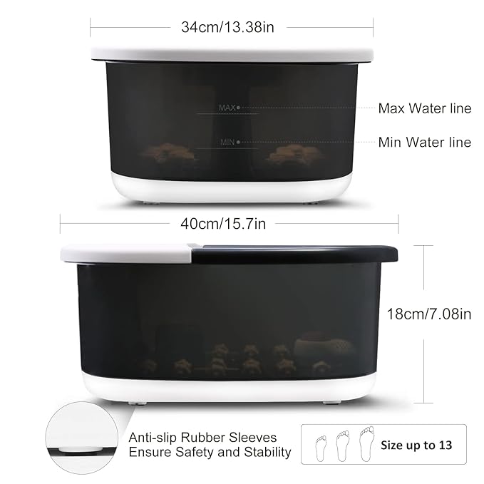 Foot Spa Bath Massager with Heat Bubbles and Vibration Massage and Jets - Image 7