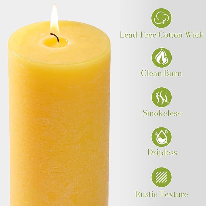 Citronella Candles Pillar, 2.8x6 Inch, 75 Hours Long Burn Time, Citronella - Image 4