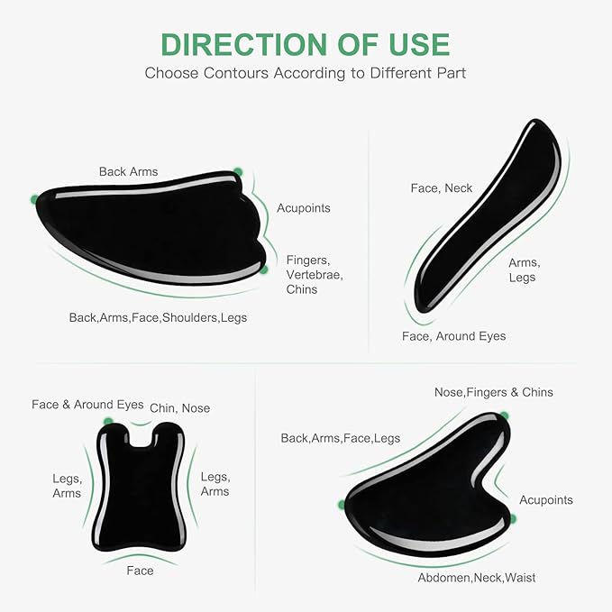 airogym Guasha Massage Tool, Natural Gua Sha Board, Acupuncture, Physical - Image 2