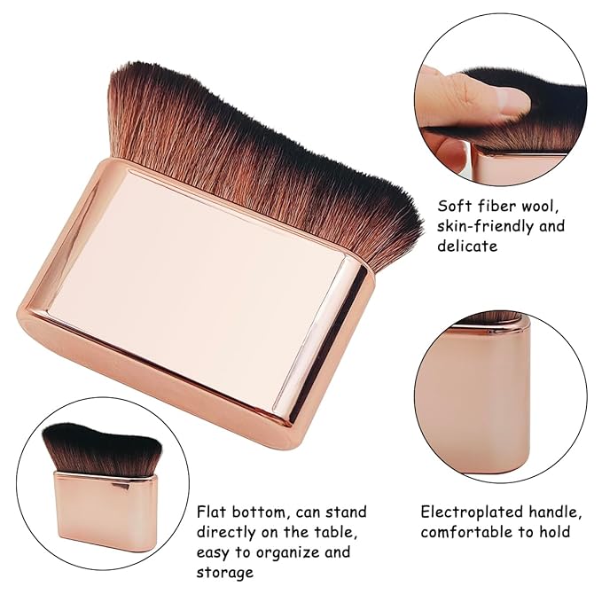 2Pcs Extra Large Body Makeup Brush, YuCool Kabuki Brush - Image 5