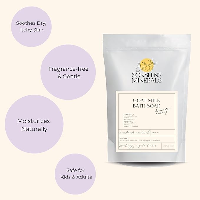 Goat Milk Bath Soak with Colloidal Oatmeal & Honey - Image 7