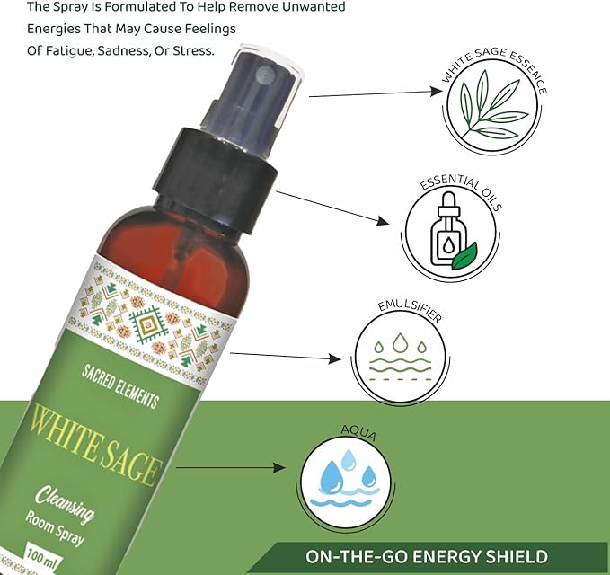 Sacred Element's White Sage Room Spray | Natural Purifying Mist - Image 3