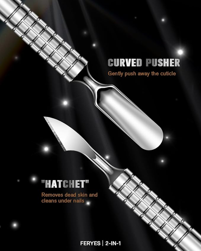 2025 Upgraded Dual Head Cuticle Pusher Remover Tool - Image 3
