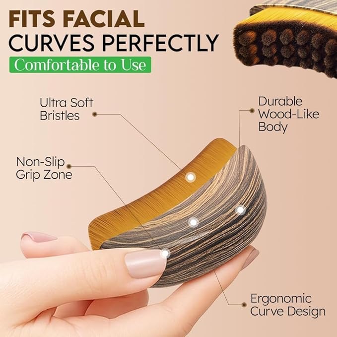 Lymphatic Face Brush, Manual Facial Cleansing Brush - Image 8