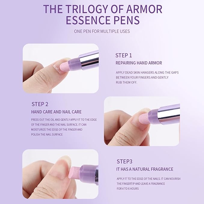 Ceramic Cuticle Oil Pusher Pen: 3-in-1 Nail Cuticle Remover Oil Pen - Image 6