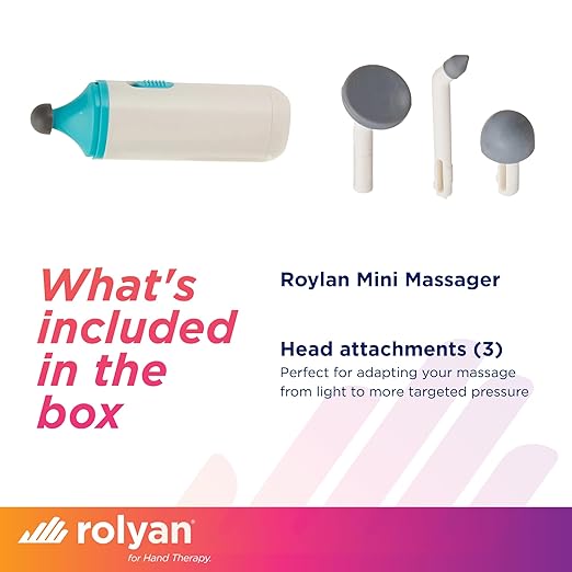 Rolyan Mini Massager with Battery, Handheld Compact Massager with - Image 3