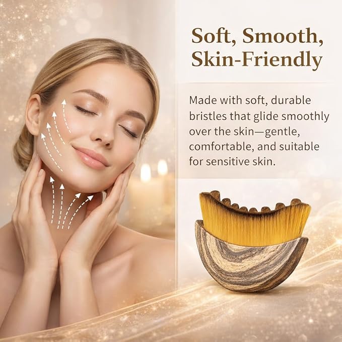 2PCS Lymphatic Contour Face Brush, Ergonomically Designed to Fit The Skin - Image 4