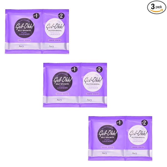 AVRYBEAUTY Gel-Ohh Jelly Spa Bath 3 Pack, Lavender Infused, Lavender Scented by AVRYBEAUTY