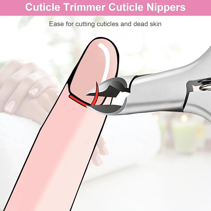 CGBE Cuticle Trimmer 3/4 Jaw Extremely Sharp Cuticle Nippers Stainless Steel - Image 4