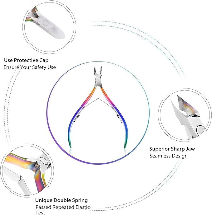 Easkep Cuticle Trimmer with Cuticle Pusher, Cuticle Remover Professional - Image 2