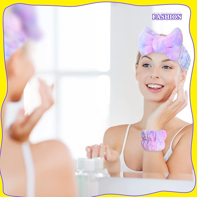 WSYUB Face Washing Headband and Wristbands Set, Headband and Writ Bands - Image 4