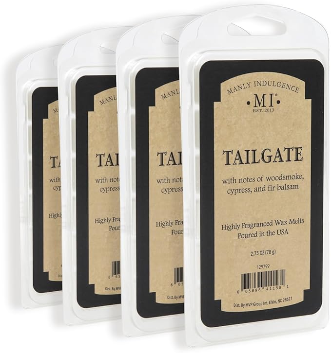 Manly Indulgence Tailgate Scented Wax Melts, Wax Melt Warmer Cubes, Long by ManlyIndulgence