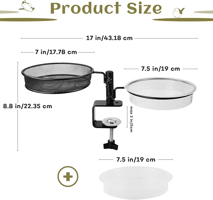 Deck Bird Feeders Platform Bird Feeder Deck Mount Bird Bath Spa - Image 5