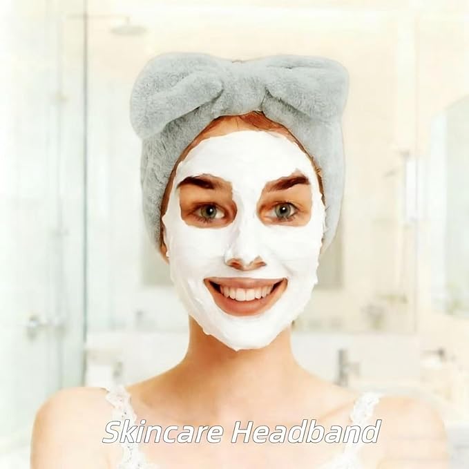 7 Pcs Spa Set, Facial Headband and Wristband Set, Skincare Accessories - Image 3