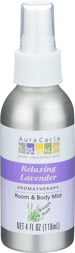 Aura cacia Relaxing Lavender Aromatherapy Room & Body Mist 4 Oz by AuraCacia