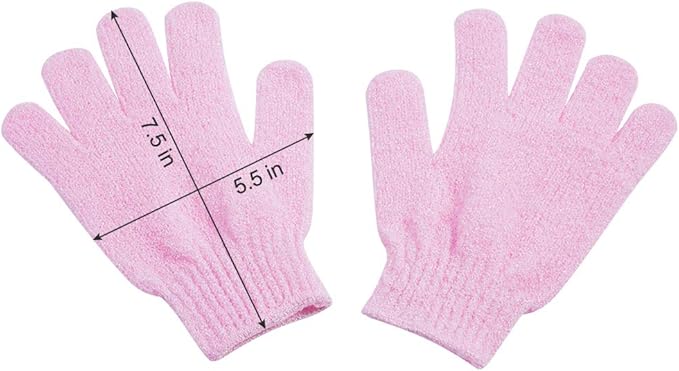 10 Pairs Exfoliating Gloves, Made of 100% Nylon, 10 Colors Double Sided - Image 7