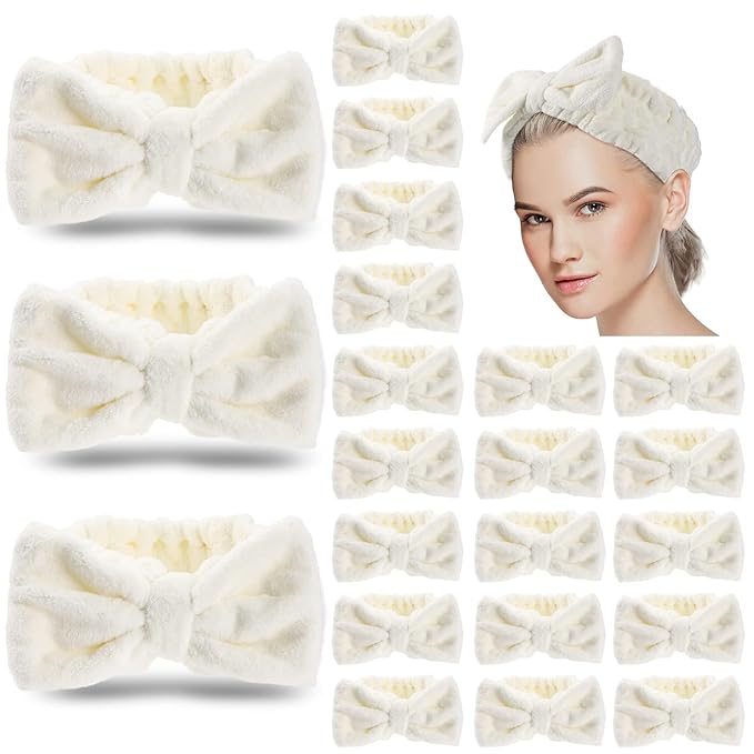 Yunlly 20 Pcs Spa Headband for Women 4 Inches Width Facial Makeup Hair Band by Yunlly