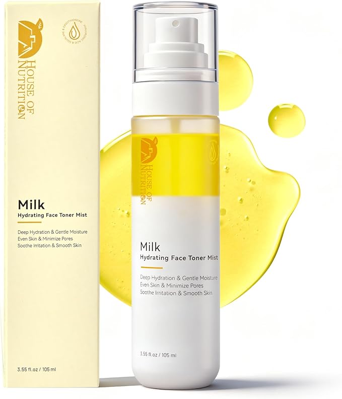 Hydrating Face Mist with Goat Milk Prebiotic – Alcohol-Free Facial Toner Spray by HouseofNutrition