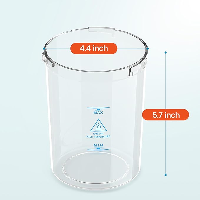 SalonDepot Water Jar for Facial Steamer Universal Plastic Water Cup 2 PCS - Image 2
