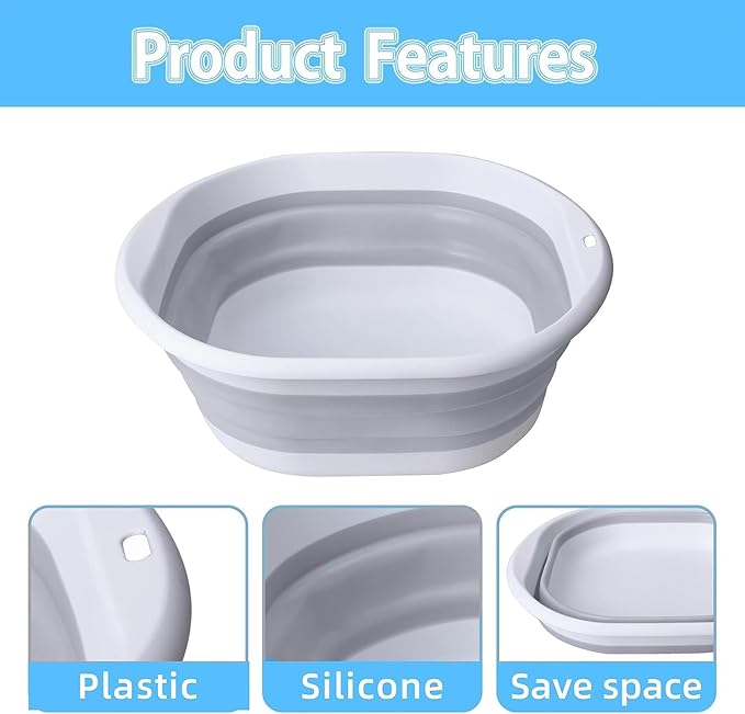 Portable Pool Foot Bath, Collapsible Pool Foot Wash Basin Tub, Foot Bath Basin - Image 4