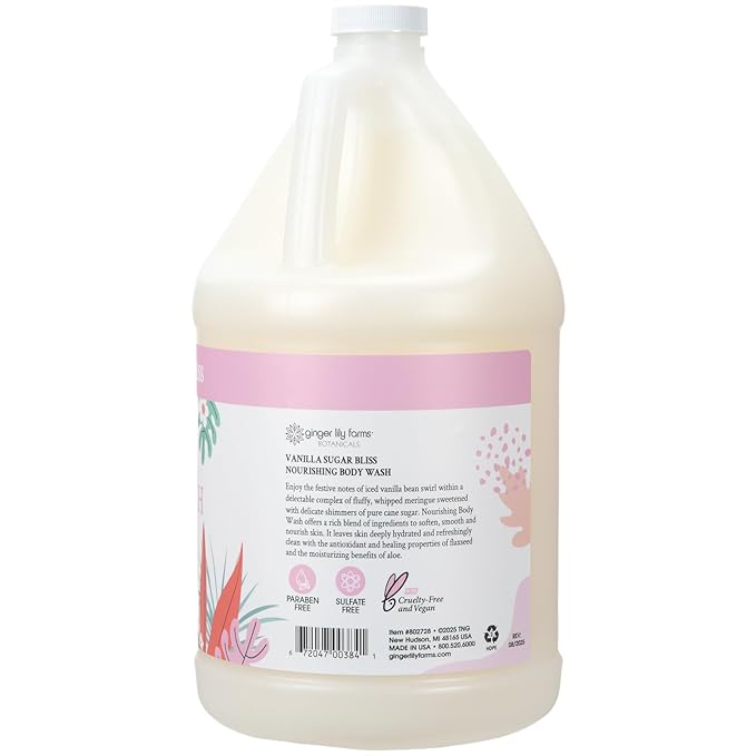 Ginger Lily Farms Botanicals Nourishing Body Wash, 100% Vegan & Cruelty-Free - Image 2