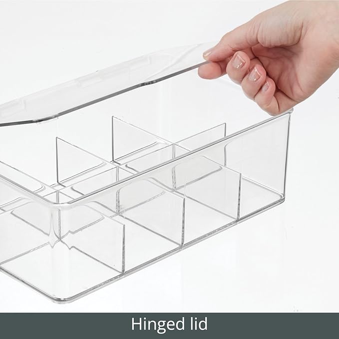 mDesign Plastic Divided First Aid Storage Box Kit - Image 7