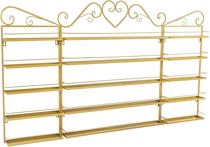 3PCS Wall-Mounted Nail Polish Racks, 5-Tier Metal Makeup Display Wall Shelf - Image 6