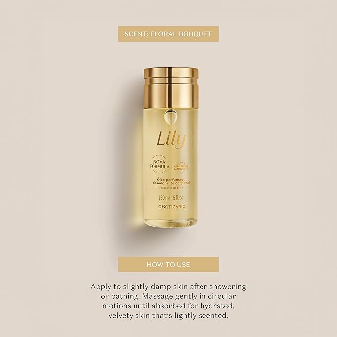 Lily Scented Body Oil, Lightweight and Fast Absorbing Moisturizing Body Oil - Image 4