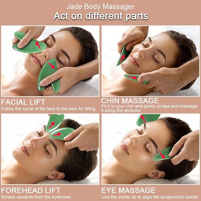 URAQT Gua Sha Massager Tool, Gua Sha Scrapping Massager Stones - Image 5