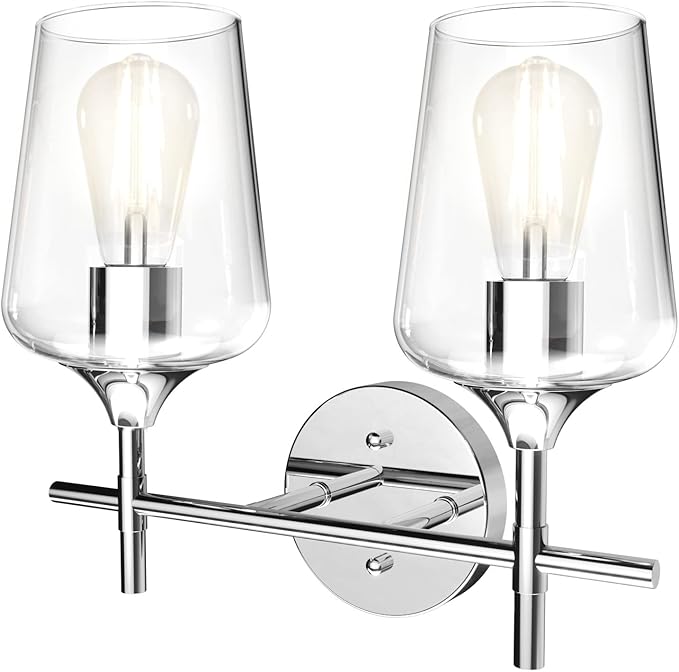 Ralbay Chrome Bathroom Light Fixtures 2-Lights - Image 2