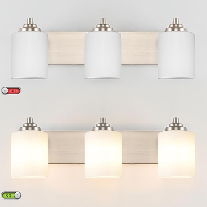 SOLFART Modern Brushed Nickel 3 Light Vanity Sconces - Image 8