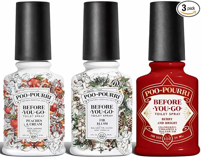 Poo-Pourri Before-You-Go Toilet Spray, Spring 2 Oz Variety Pack– Berry & Bright by %7EPourri