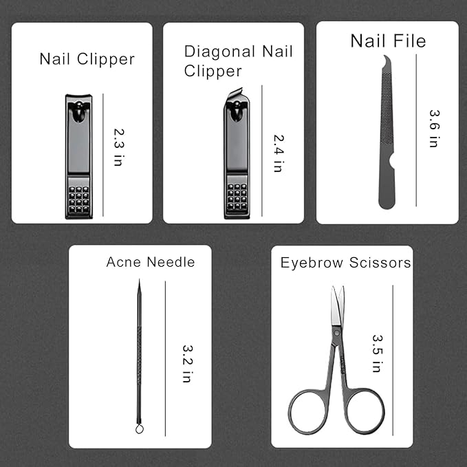 Nail Clipper & Grooming Set, 10-Piece Manicure Set, Nail Care Kit - Image 8