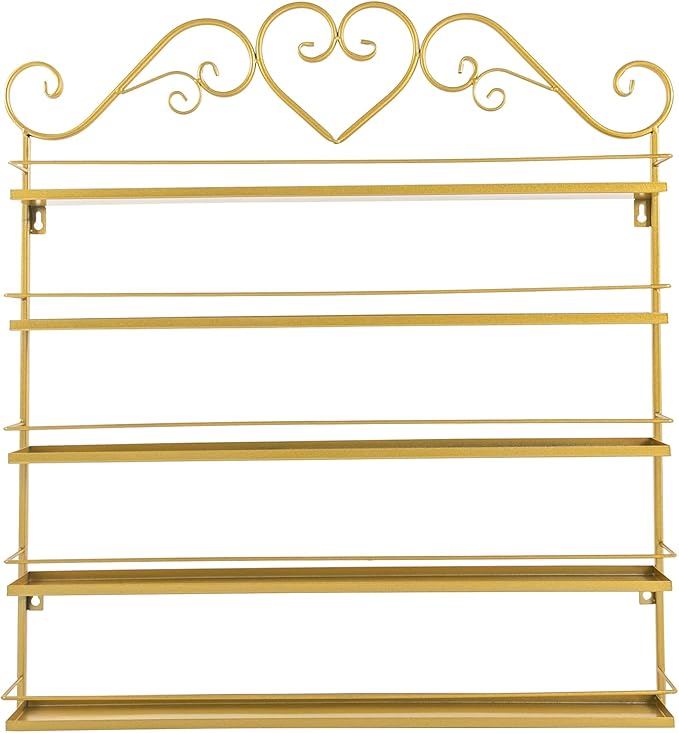 3PCS Wall-Mounted Nail Polish Racks, 5-Tier Metal Makeup Display Wall Shelf - Image 7