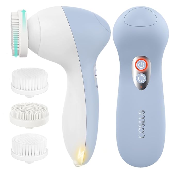 COSLUS FBX04 Powered Facial Cleansing Brush: Rechargeable Electric Face Cleanser by COSLUS